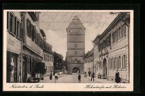 AK Neustadt a. d. Saale, Hohnstrasse mit Hohntor