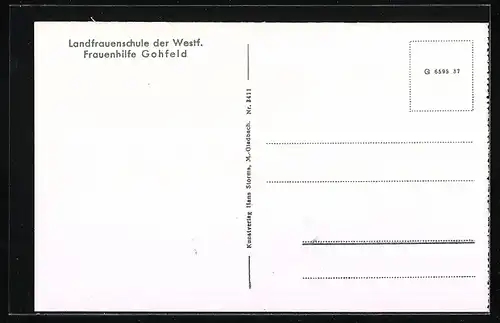 AK Gohfeld, Landfrauenschule der Westf. Frauenhilfe, Hühnerstall