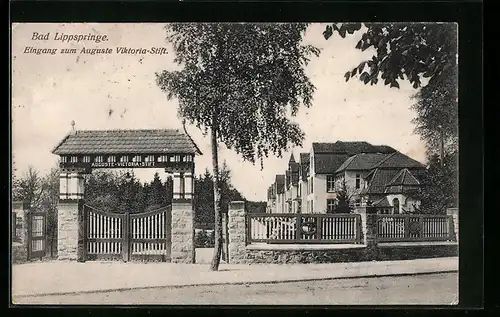 AK Bad Lippspringe, Eingang zum Auguste-Victoria-Stift