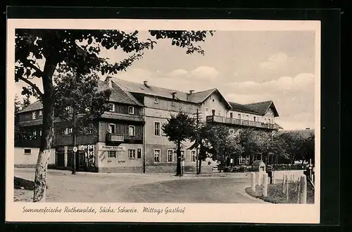 AK Rathewalde / Sächs. Schweiz, Mittags Gasthof