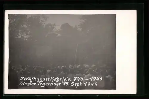 Foto-AK Tegernsee, Zwölfhundertjahrfeier 1946, Kloster Tegernsee