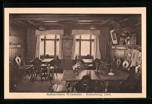 AK Jena, Rabenvaters Weinstube Rabenburg (Innenansicht)