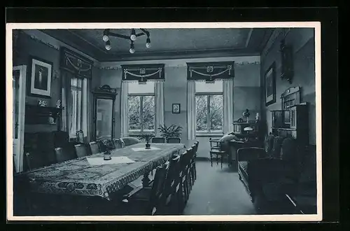 AK Aue / Erzgebirge, Erholungsheim und Diakonissenhaus Zion, Gesellschaftszimmer