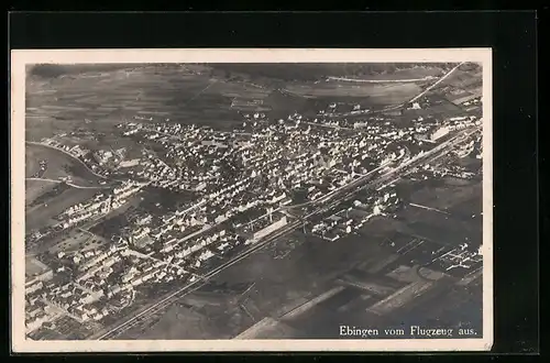 AK Ebingen, Teilansicht, Fliegeraufnahme