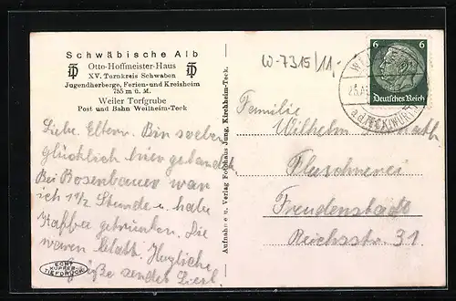 AK Weilheim / Teck, Gauheim und Jugendherberge Otto Hofmeister Haus