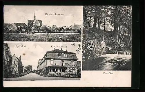 AK Loccum, Kloster Loccum, Spitzhut und Conventshaus, Paradies