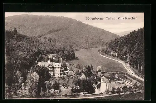 AK Bergzabern, Böllenborner Tal mit Villa Karcher