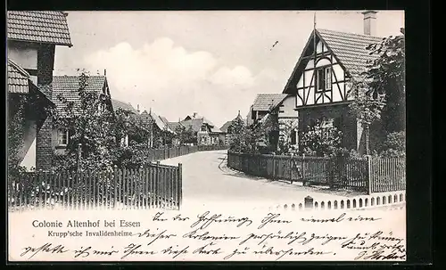 AK Essen, Kolonie Altenhof, Krupp`sche Invalidenheime