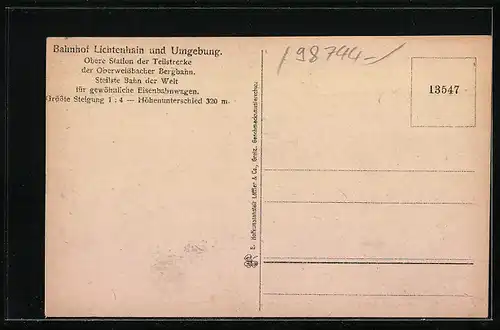 AK Lichtenhain, Bahnhof und Umgebung