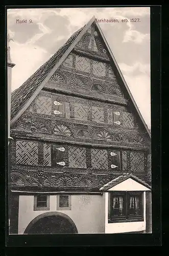 AK Barkhausen, Geschnitzte Hausfassade