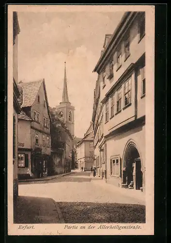 AK Erfurt, Partie an der Allerheiligenstrasse