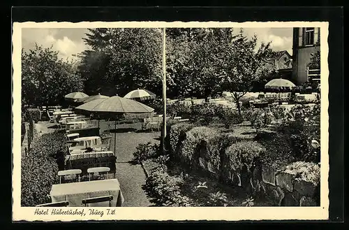 AK Iburg, Hotel Hubertushof, Gartenterrasse