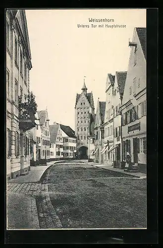 AK Weissenhorn, Hauptstrasse unt unteres Tor