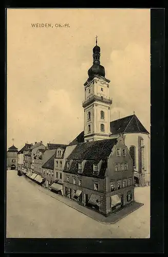 AK Weiden, Häuser vor der Kirche