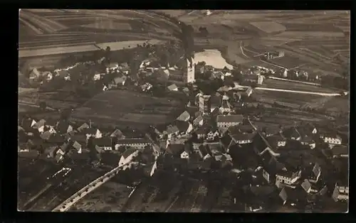 AK Klosterlausnitz, Gesamtansicht, Fliegeraufnahme