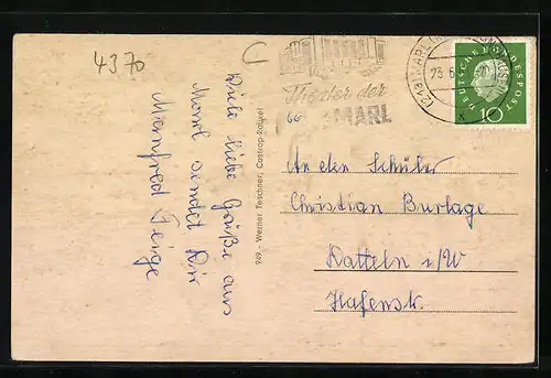 AK Marl, Theater, Zeche Aug. Viktoria, Paracelsus-Klinik, Insel, Rathaus