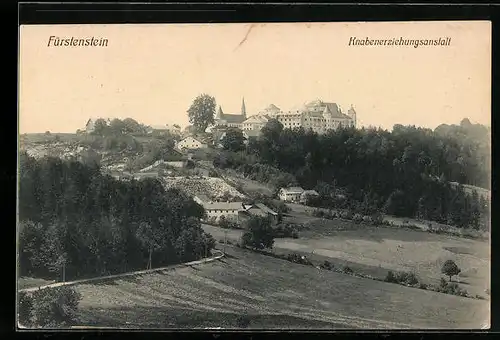 AK Fürstenstein, Ortspanorama mit Knabenerziehungsanstalt