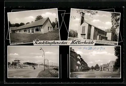 AK Recklinghausen-Hillerheide, Rennbahn, Kindergarten, Blitzkuhlenstrasse