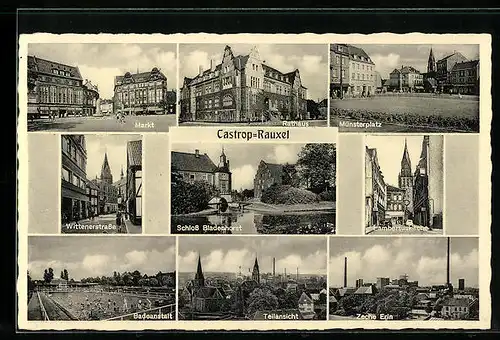 AK Castrop-Rauxel, Wittenerstrasse, Zeche Erin, Badeanstalt