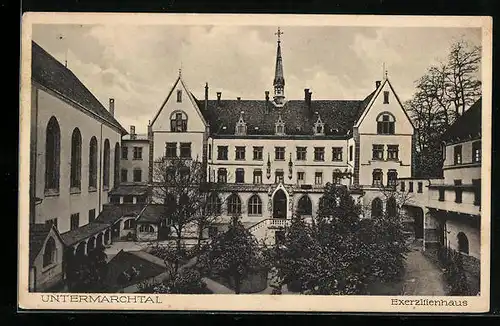 AK Untermarchtal, Innenhof des Exerzitienhauses