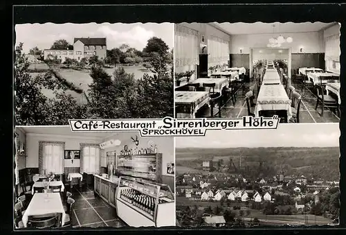 AK Sprockhövel, Cafe-Restaurant Sirrenberger Höhe G. Stracke, Gesamtansicht