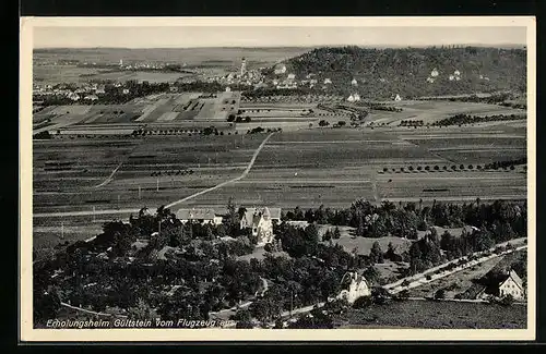 AK Herrenberg, Erholungsheim Gültstein vom Flugzeug aus