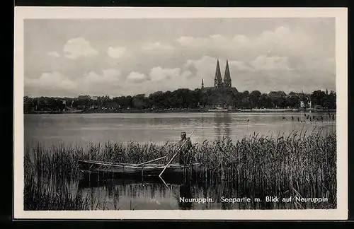 AK Neuruppin, Seepartie mit Blick auf Neuruppin