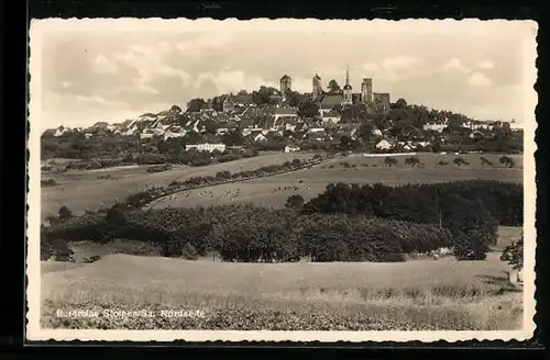 AK Stolpen i. Sa., Totalansicht mit Burgruine