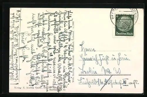 AK Beerfelden i. Odenwald, Teilansicht mit Kirche