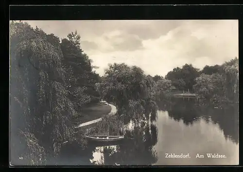AK Zehlendorf, am Waldsee mit Boot