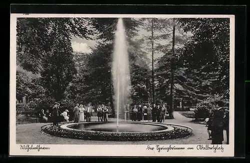 AK Wilhelmshaven, Springbrunnen am Wallbertplatz