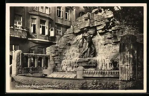 AK Osnabrück, Blick auf den Bergmannsbrunnen