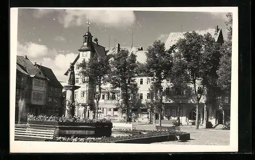 AK Schleusingen /Thür., Marktbrunnen