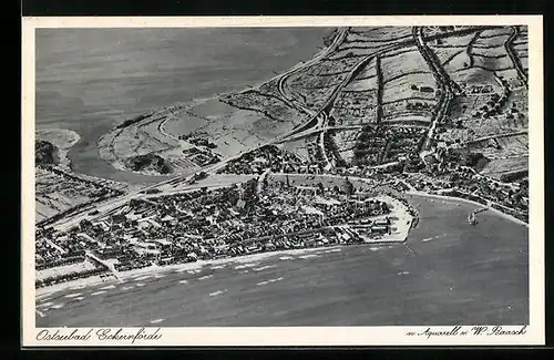 AK Eckernförde, Ostseebad, Teilansicht