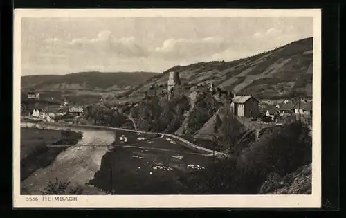 AK Heimbach /Eifel, Blick auf die Ruine