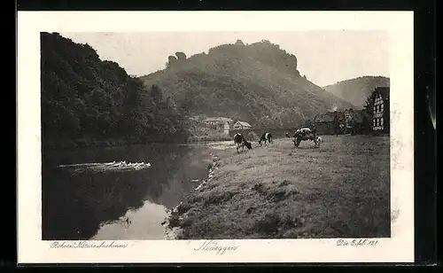 AK Nideggen, Kühe am Fluss