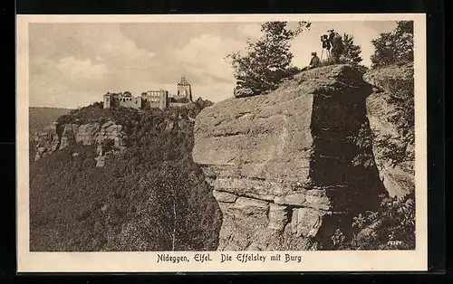 AK Nideggen /Eifel, Die Effelsley mit Burg