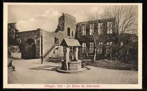 AK Nideggen /Eifel, Ruinen des Rittersaales