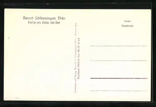 AK Schleusingen /Thür, Partie am Haus am See