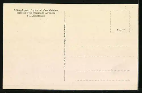 AK Klosterlausnitz i. Thür., Gasthaus zu den drei Schwänen, Bes. Louis Hädrich