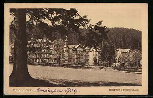 AK Friedrichroda, Blick auf die Büchigs Promenade