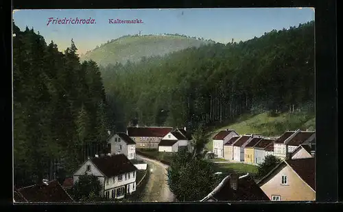 AK Friedrichroda, Strasse im Kaltermarkt