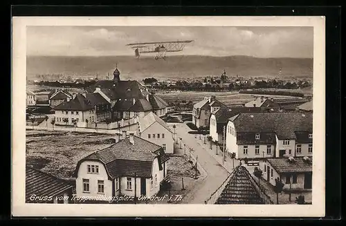 AK Ohrdruf i. Th., Truppenübungsplatz und Flugzeug