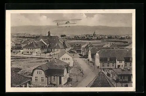 AK Ohrdruf i. Th., Truppenübungsplatz und Flugzeug