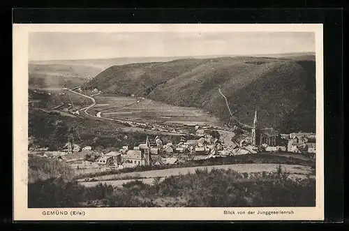 AK Gemünd (Eifel), Blick von der Junggesellenruh