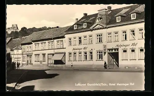 AK Kranichfeld /Thür., Blick auf das Hotel Meininger Hof und Umgebung