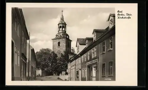 AK Bad Berka, Thür. Kirchstrasse, Strassenpartie