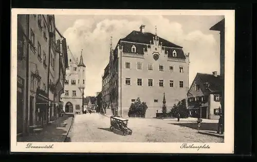 AK Donauwörth, Rathausplatz, Strassenpartie