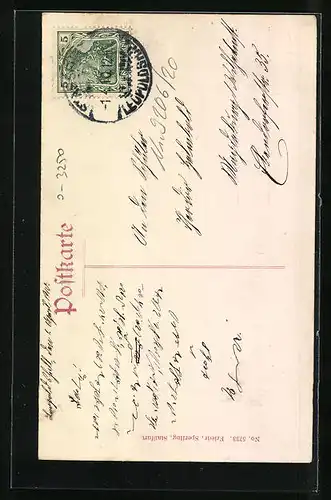 AK Leopoldshall, Obelisk im Festraum, Innenansicht