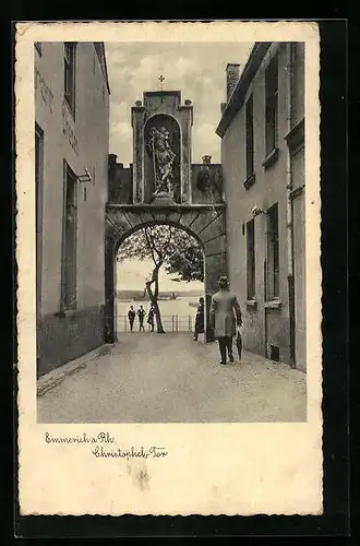 AK Emmerich a. Rh., Strassenpartie am Christophel-Tor